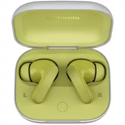 Motorola Moto Buds Green Banana Auriculares Inalámbricos con Estuche de Carga Verde