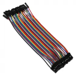 OcioDual 40x Cables Jumpers Dupont 2.54 Hembra/Hembra 20cm para Arduino