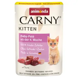 Animonda Carny Kitten 12 x 85 g en bolsitas - Baby-Paté con caldo de vacuno