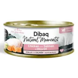 Dibaq Natural Moments Lata Pollo con Salmón para gatito - 70 g