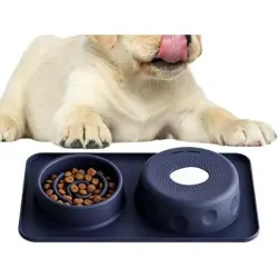 HausPets Comedero de silicona 2 en 1 antiahogo para perros, 500 ml - Artículo 1