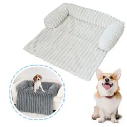 IntiMeg Sofá cama con cojín para perros - Beige: 75×80×15cm