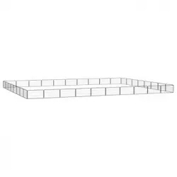 Jaula Perros 36 Paneles | Perrera Exterior Acero Recubierto Polvo Negro 100x50 Cm Cfw765836