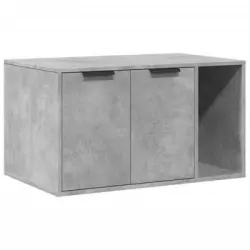 Mueble Arenero Para Gatos Madera Gris Hormigón 80x50x45 Cm Vidaxl