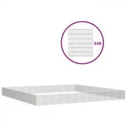 Recinto Corral Animales 48 Paneles Hierro Galvanizado 54x60 Cm Vidaxl