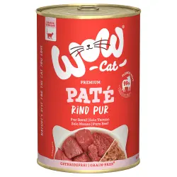 WOW Cat Adult 6 x 400 g - Vacuno puro