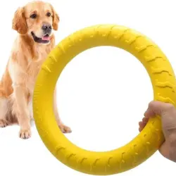 ZooVenture  para perros con ruedas - EVA, flotante, volador, 7-30 kg - AMARILLO