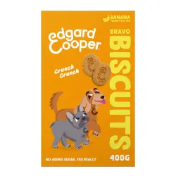 Edgard & Cooper Galletas de Plátano y Mantequilla de Cacahuete snack para perros 400 g