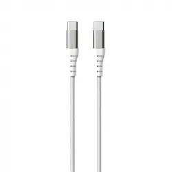 Force Power Lite F149372 Cable USB-C Reforzado 1.2m Blanco