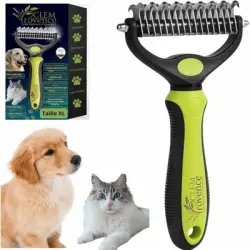 HausPets Cepillo profesional de doble hoja eliminar nudos capa inferior - 1 artículo