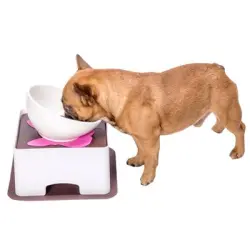 IntiMeg Mesa ajustable para comer perros - Bol