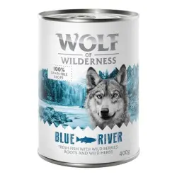 Wolf of Wilderness 6 x 400 g - Blue River, con pescado