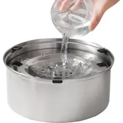 HausPets Comedero flotante perros 3 litros, acero inoxidable - Artículo 1