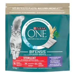 PURINA ONE SterilCat con abadejo - 3 x 1,5 kg - Pack Ahorro