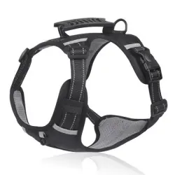 UAMLY Arnés antitirones para perros (negro) - METRO