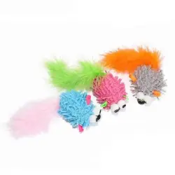 UAMLY Divertidos juguetes para gatos, juguetes LED, peluches hierba gatera - 3 piezas, color aleatorio