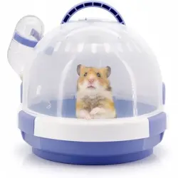 ZooVenture Jaula de transporte portátil para hámsteres y ratones - Azul