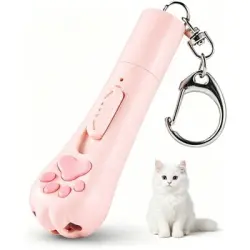 ZooVenture Puntero láser con forma de pata de gato y 5 diseños - Rosa