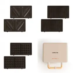 Create Stone Studio Sandwichera Grill Y Gofrera Intercambiable Doble 800W Arena