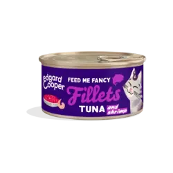 Edgard & Cooper Comida Húmeda pata Gatos Filetes de Atún con Gambas, 24 x 70 gr