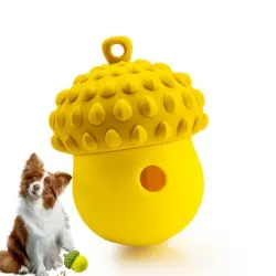 FurryFusion Dispensador de juguetes rompecabezas para perros - AMARILLO