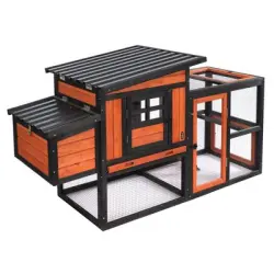Gallinero de madera TIAKI - 182 x 71,8 x 98,5 cm (L x An x Al)