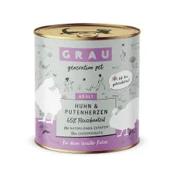 GRAU Adult Sin Cereales 6 x 800 g - Pollo y corazón de pavo