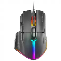 Mars Gaming MM-XT Ratón Gaming RGB Ergonómico con Reposa Pulgar 12800DPI Switches Huano Negro
