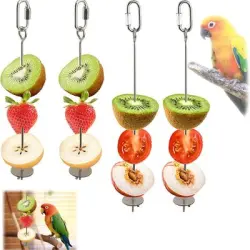 MCBOSON Juego de 4 brochetas de acero inoxidable para comida de pájaros - 1 artículo