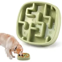 UAMLY Comedero para perros alimentación lenta, comedero tipo rompecabezas - Verde