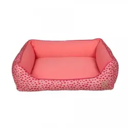 Cama rectangular para mascotas color Rosa