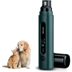 HausPets Lima eléctrica uñas perro, 5 velocidades, LED recargable, verde - Artículo 1
