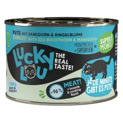 Lucky Lou SuperMono² 6 x 200 g comida húmeda para gatos - Pavo