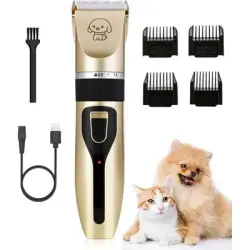 Pawffee Cortapelos inalámbrico USB de 5 velocidades mascotas, silencioso - 1 pieza