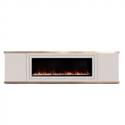 Chimenea Móvil Y Electrica 1500w Chimenea Móvil Arosio 150 Gris