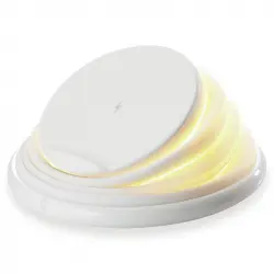 Conceptronic GORGON02W Cargador Inalámbrico 10W Blanco con Base Plegable y LED