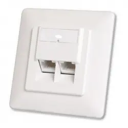 Digitus Roseta Empotrable Cat6 2 x RJ45 Angulo Hembra