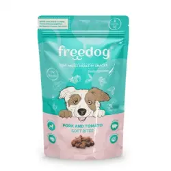 Freedog Snack Semi-húmedo para Perros con Cerdo y Tomate, 1 x 100 gr