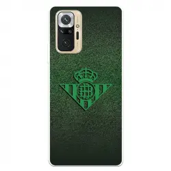 Funda Licencia Oficial Real Betis Balompié Escudo Verde Fondo trama para Xiaomi Redmi Note 10 Pro