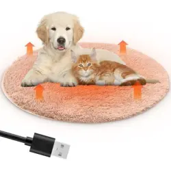 IntiMeg Alfombrilla térmica para perros y gatos, 28 °C - Diámetro: 40 cm