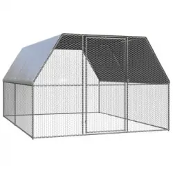 Jaula Gallinero De Acero Galvanizado 3x4x2 M