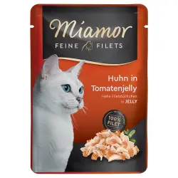 Miamor Filetes Finos en gelatina en sobres 6 x 100 g - Pollo y tomate