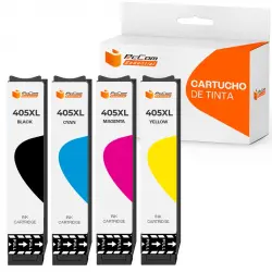 Pccom Essential Cartucho Tinta Compatible con Epson 405XL Negro/Cian/Magenta/Amarillo Pack 4