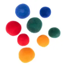 Pelotas de fieltro zooplus Basics juguetes para gatos - Set de 8 (4 x diám. 4 cm, 4 x diám. 3 cm)