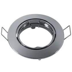 V-Tac Aro Empotrable Ancho para Bombillas GU10 82x25mm Cromo