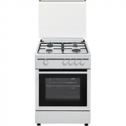 Vitrokitchen CB60BB Cocina de Gas Butano 4 Zonas + Horno Blanca