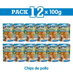 Chips de Pollo 100g Snack para perros, Unidades 12 unidades