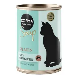 Cosma Soup sopa para gatos 6 x 100 g - Salmón con calabacín