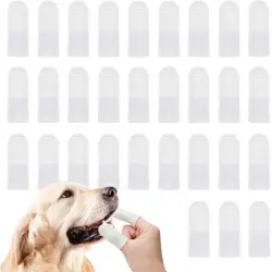HausPets 30 cepillos dedo 360° perro gato – Blanco - Blanco
