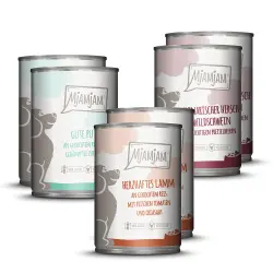 MjAMjAM Adult para perros 6 x 400 g - Pack mixto II (cordero, pavo, ciervo, jabalí)